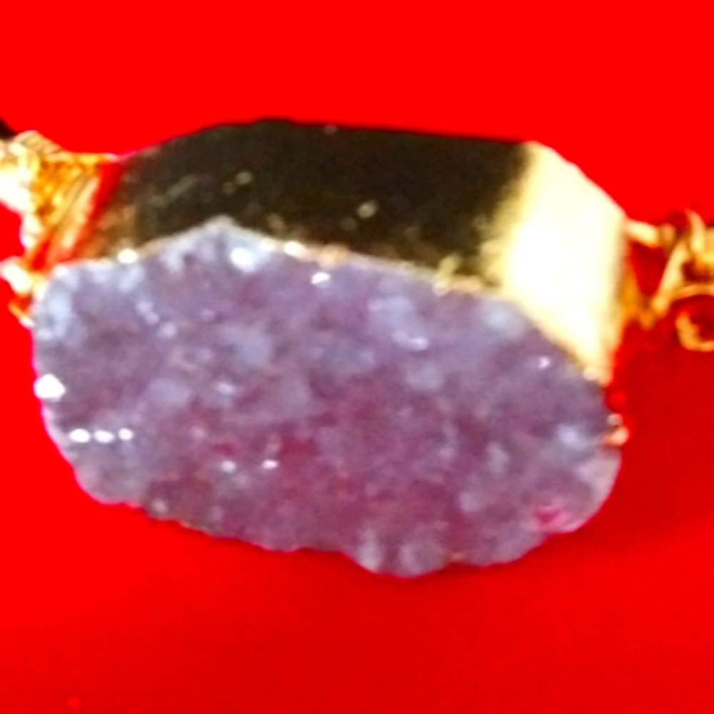 Crystallized Raised Druzy Lavender Bangle NWOT